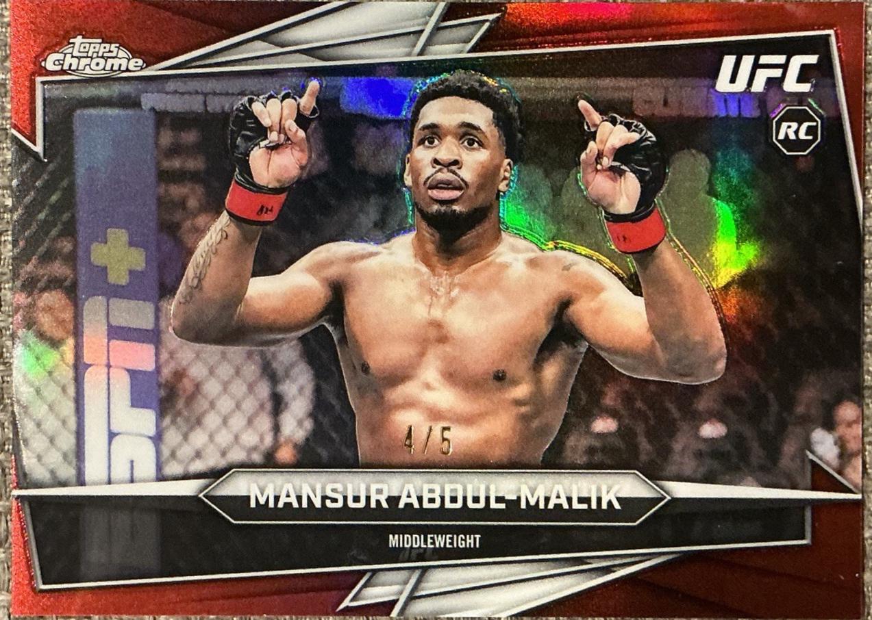 Mansur Abdul-Malik 2026 Topps Chrome UFC Base #59 Red Refractor