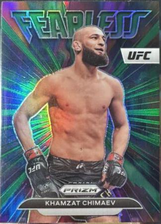 Khamzat Chimaev 2023 Panini Prizm UFC Fearless #5 Green