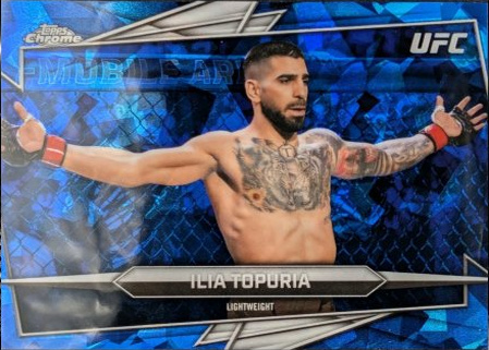 Ilia Topuria 2026 Topps Chrome Sapphire UFC Base #1 Yellow Sapphire