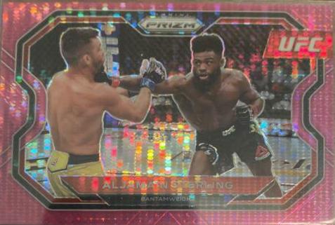 Aljamain Sterling 2021 Panini Prizm UFC Base #152 Pink Pulsar