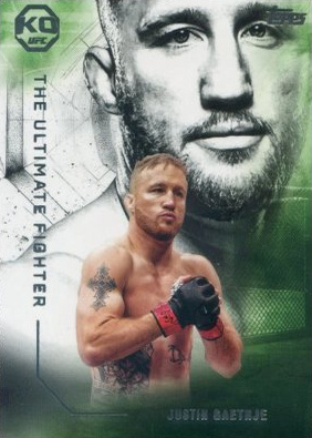 Justin Gaethje 2025 Topps Knockout UFC The Ultimate Fighter #UF-3 Platinum