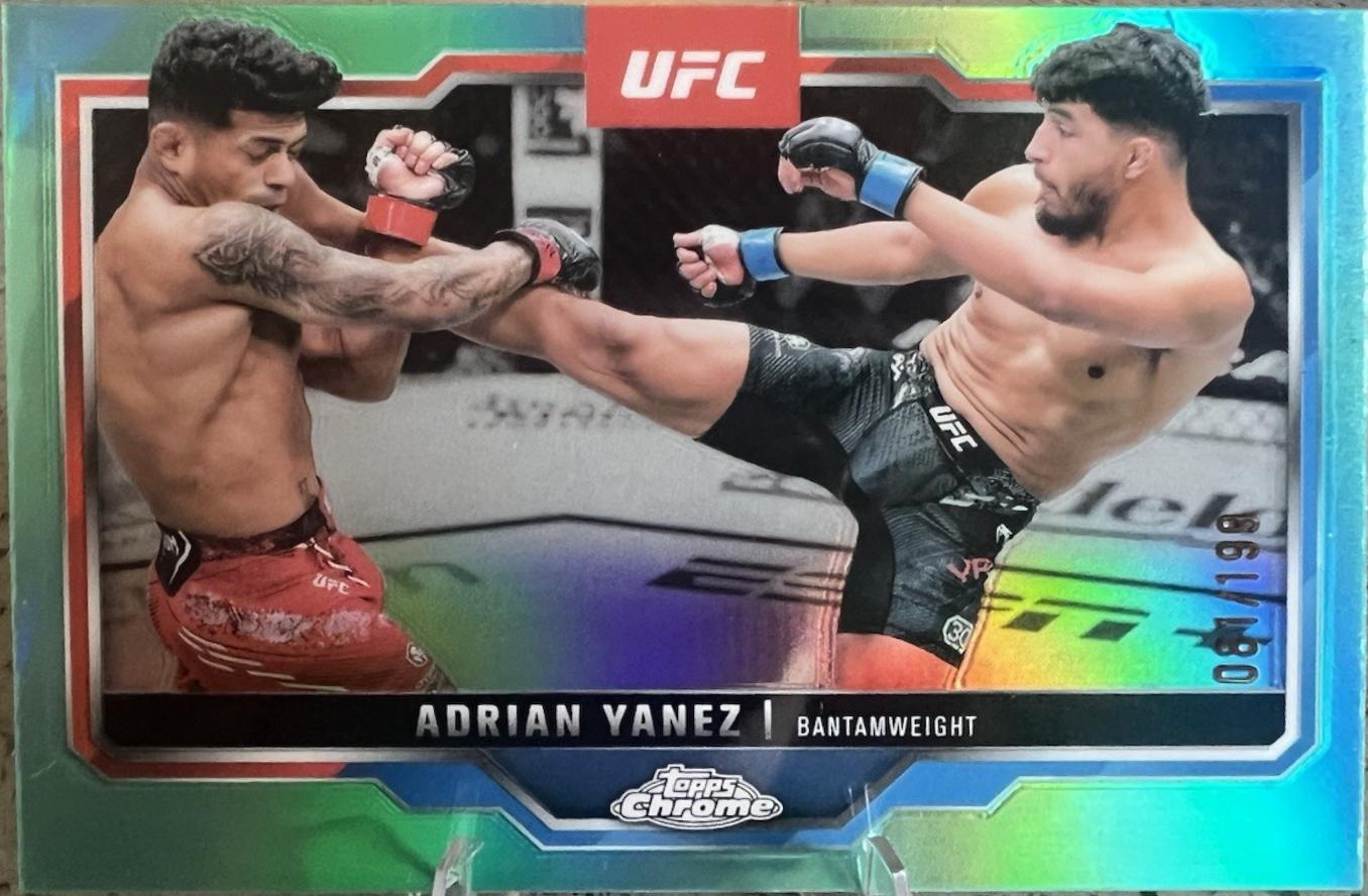 Adrian Yanez 2025 Topps Chrome UFC Base #71 Aqua Refractor
