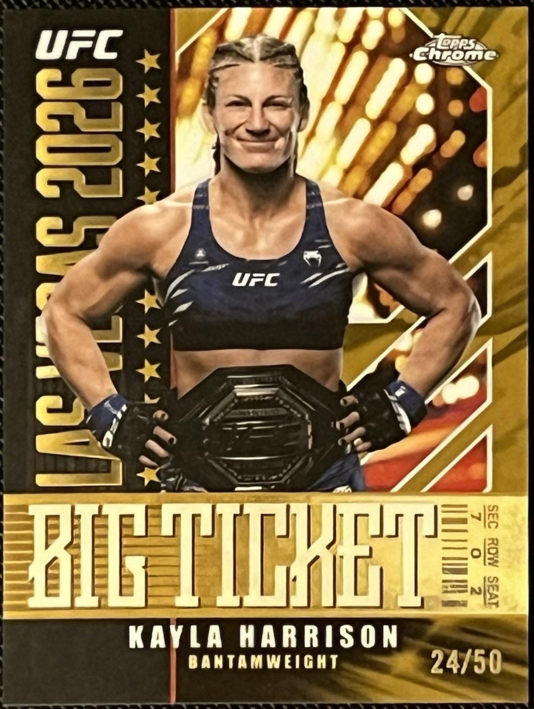 Kayla Harrison 2026 Topps Chrome UFC Big Ticket #BT-6 Black