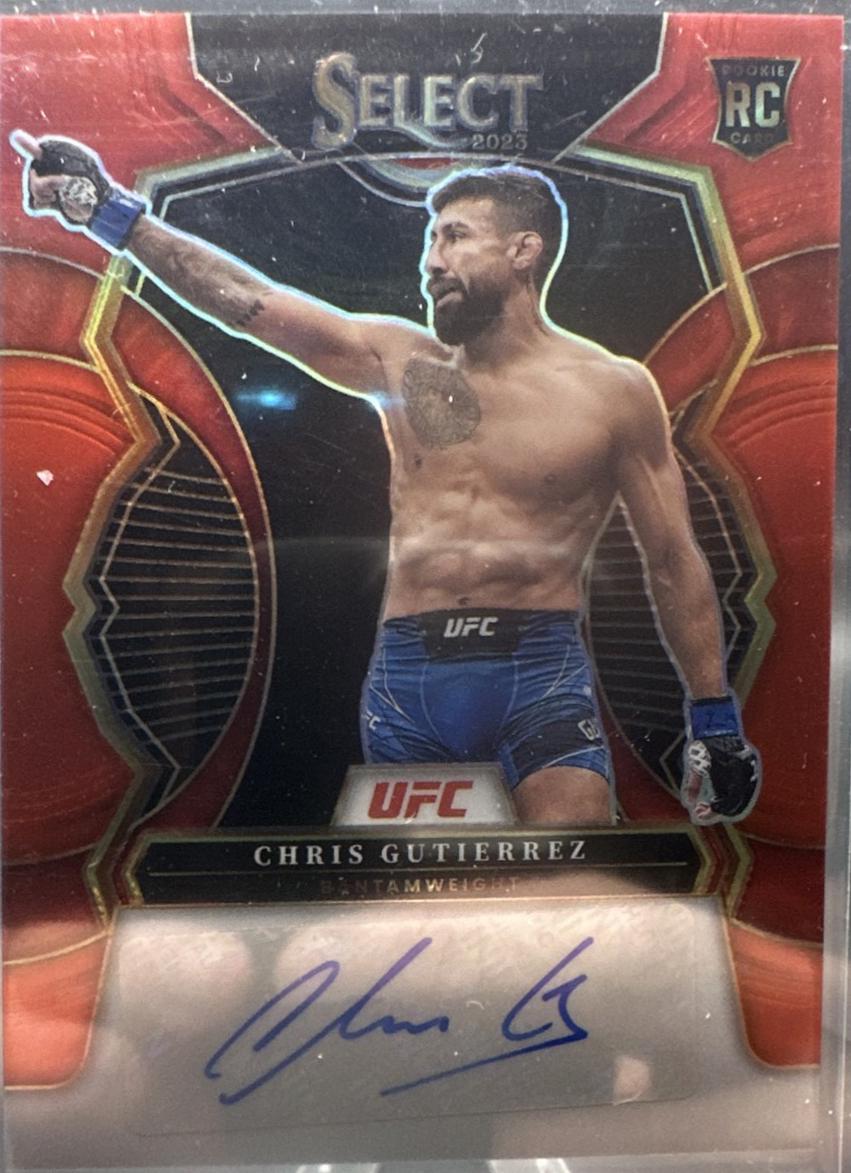 Chris Gutierrez 2023 Panini Select UFC Rookie Signatures #5 Red