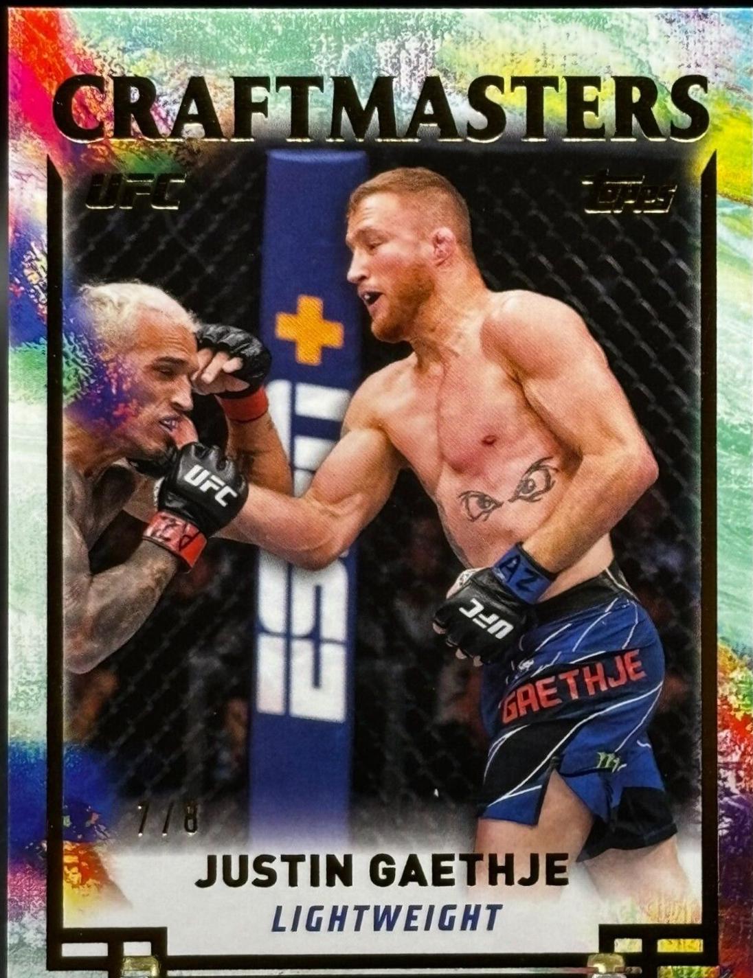 Justin Gaethje 2024 Topps Knockout UFC Craftmasters #CRM-14 Gold