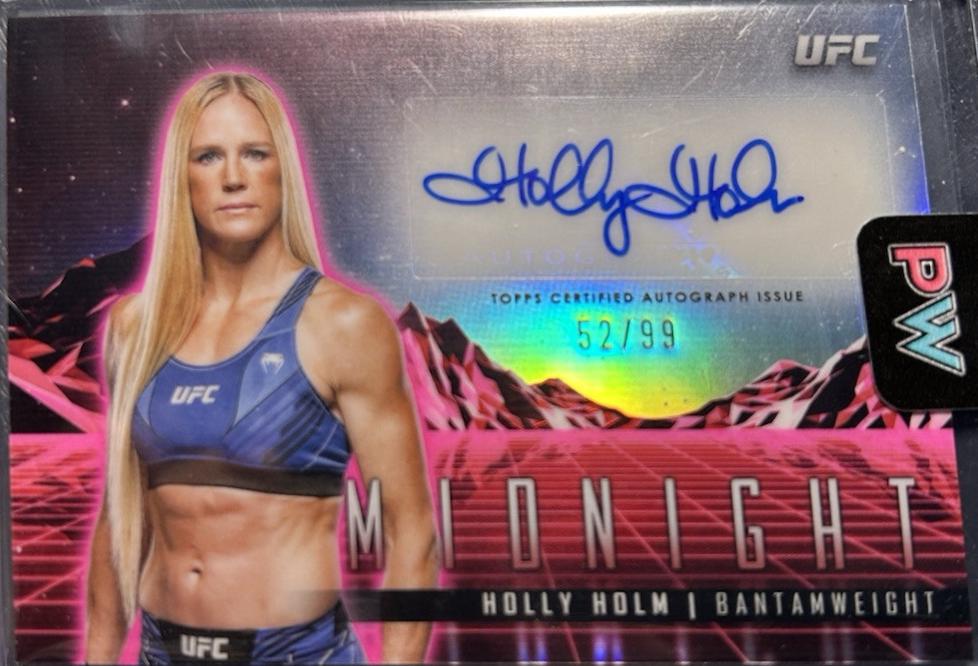 Holly Holm 2024 Topps Midnight UFC Horizon Signatures #HS-HHM Twilight