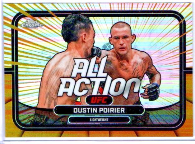 Dustin Poirier 2026 Topps Chrome UFC All-Action #AA-18 Gold Refractor