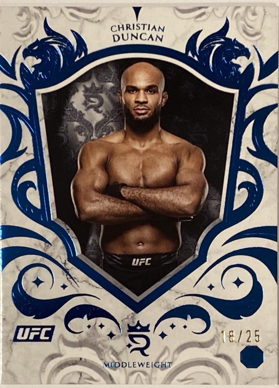 Christian Duncan 2025 Topps Royalty UFC Base #55 Blue