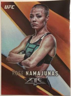 Rose Namajunas 2017 Topps UFC Fire Base #50 Red