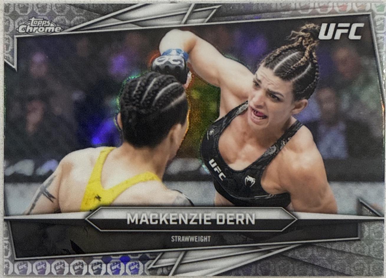 Mackenzie Dern 2026 Topps Chrome UFC Base #185 UFC Glove Refractor