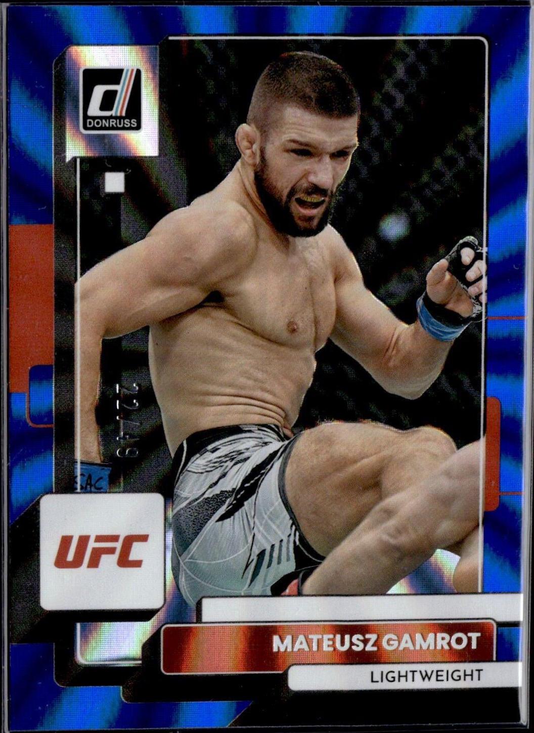 Mateusz Gamrot 2023 Panini Donruss UFC Base #95 Blue Laser