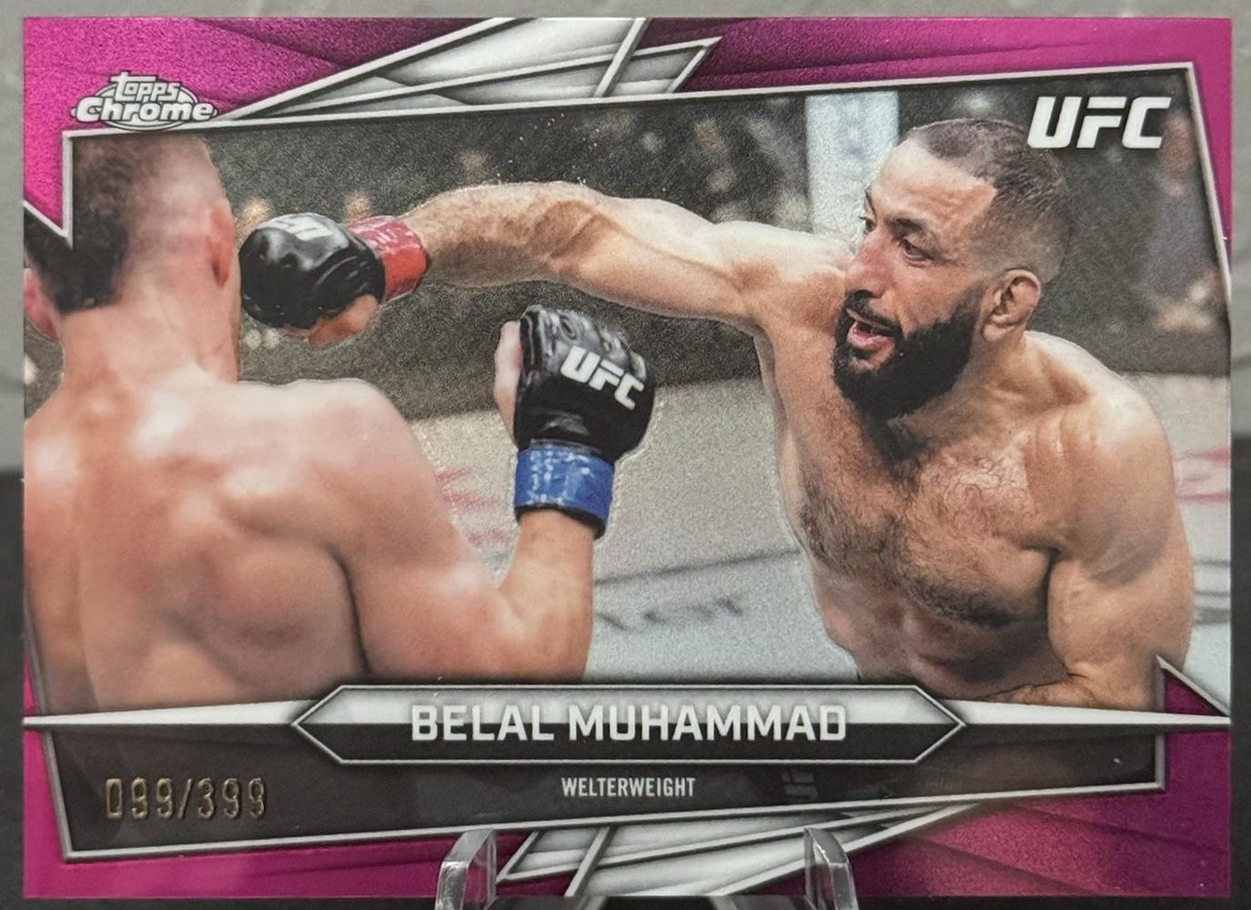 Belal Muhammad 2026 Topps Chrome UFC Base #101 Magenta Refractor