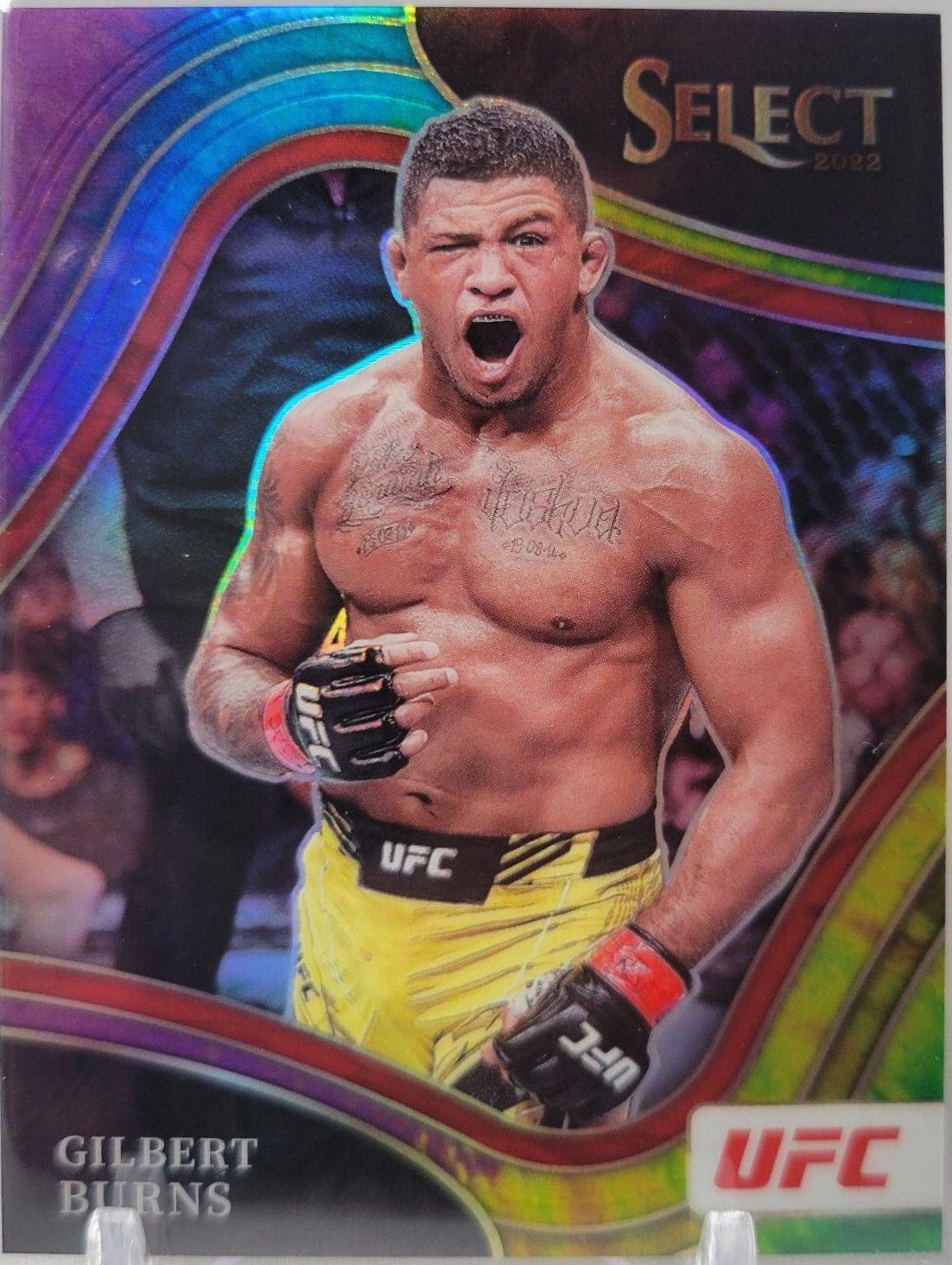 Gilbert Burns 2022 Panini Select UFC Octagonside #237 Tie Dye