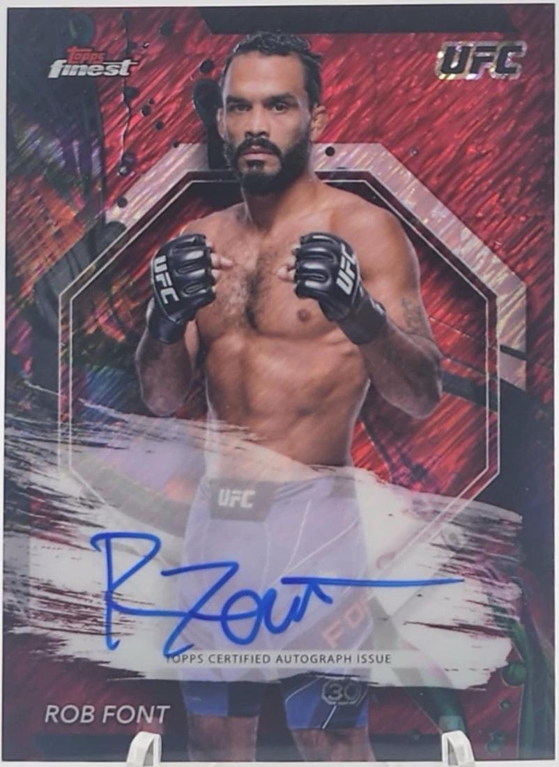 Rob Font 2024 Topps Finest UFC Finest Autographs #FA-RFT Red Shimmer Refractor