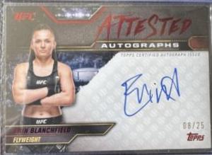 Erin Blanchfield 2024 Topps Knockout UFC Attested Autographs #ATT-EBD Platinum