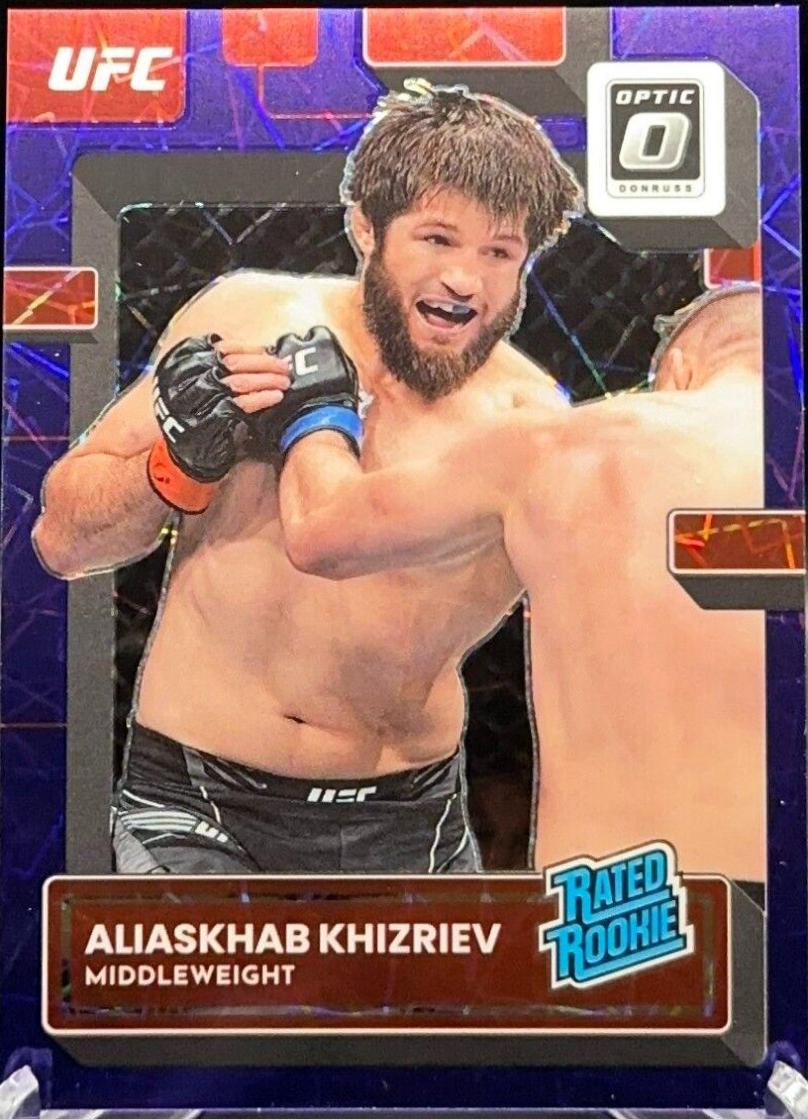 Aliaskhab Khizriev 2023 Panini Donruss Optic UFC Base #118 Purple Velocity