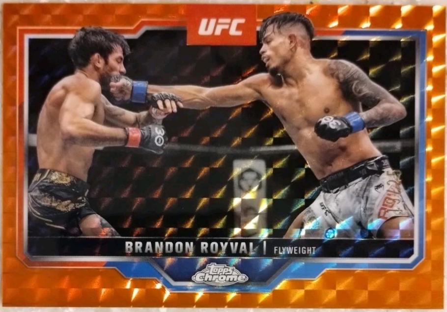 Brandon Royval 2025 Topps Chrome UFC Base #152 Orange Geometric Refractor