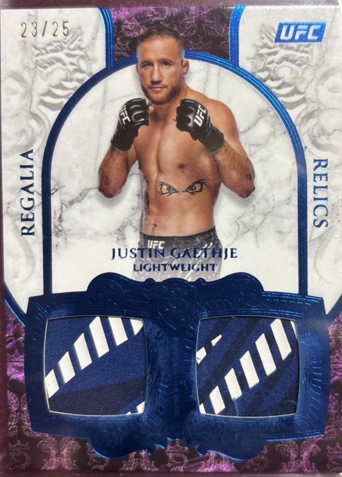 Justin Gaethje 2025 Topps Royalty UFC Regalia Relics #RR-JG Blue