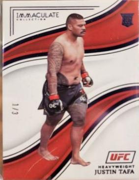 Justin Tafa 2023 Panini Immaculate Collection UFC Base #52 Purple