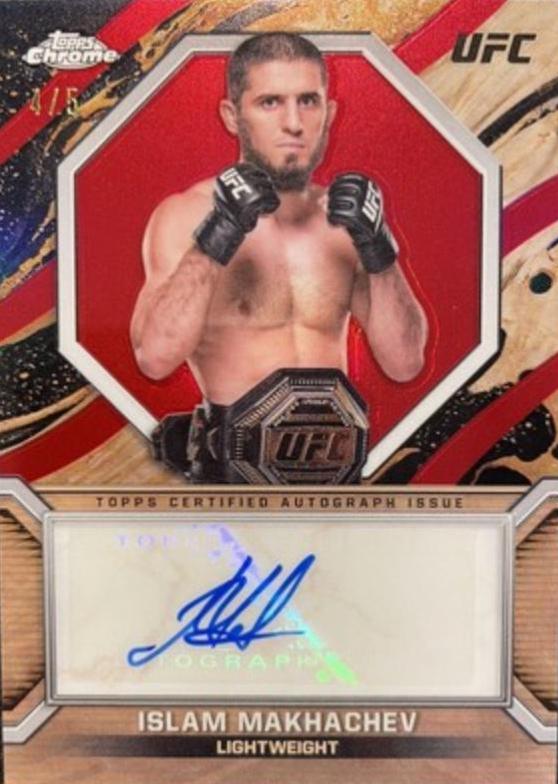 Islam Makhachev 2024 Topps Chrome UFC Marks of Champions #MOC-IMA Red Refractor