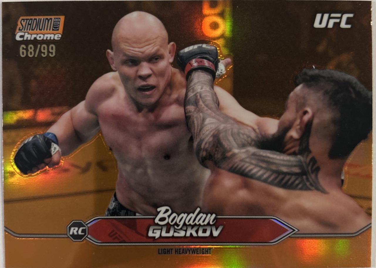Bogdan Guskov 2025 Topps Stadium Club UFC Base Chrome #C-199 Gold Refractor