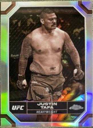 Justin Tafa 2024 Topps Chrome UFC Base #105 Refractor