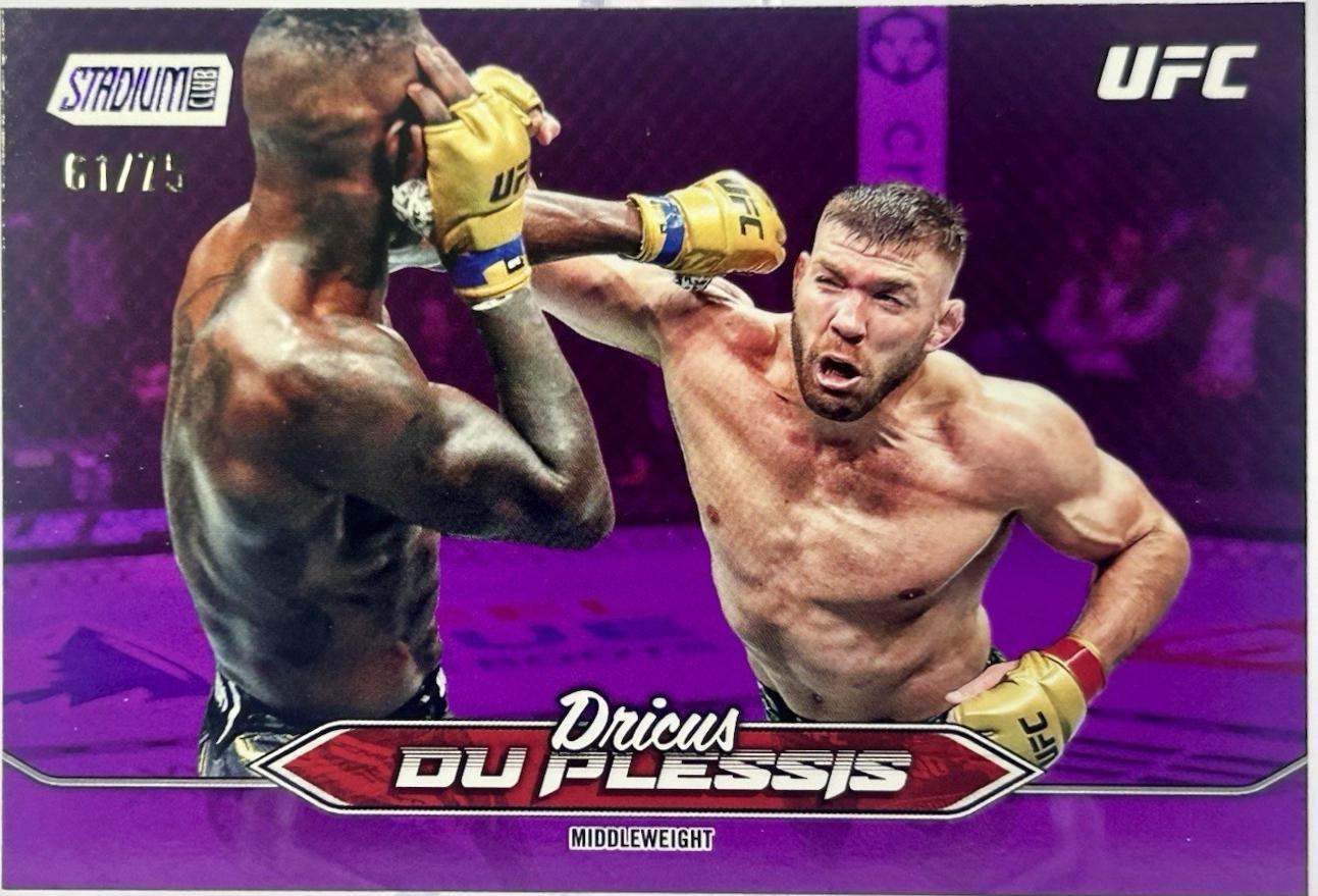 Dricus Du Plessis 2025 Topps Stadium Club UFC Base #126 Purple