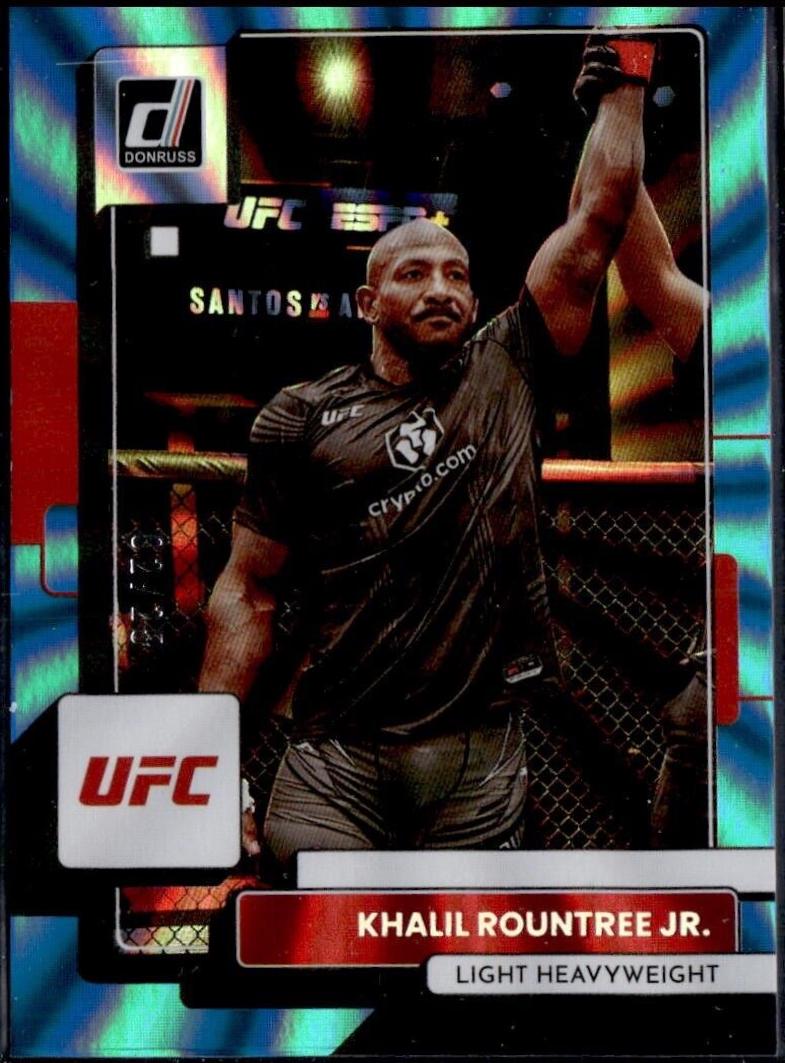 Khalil Rountree Jr. 2023 Panini Donruss UFC Base #183 Teal Laser