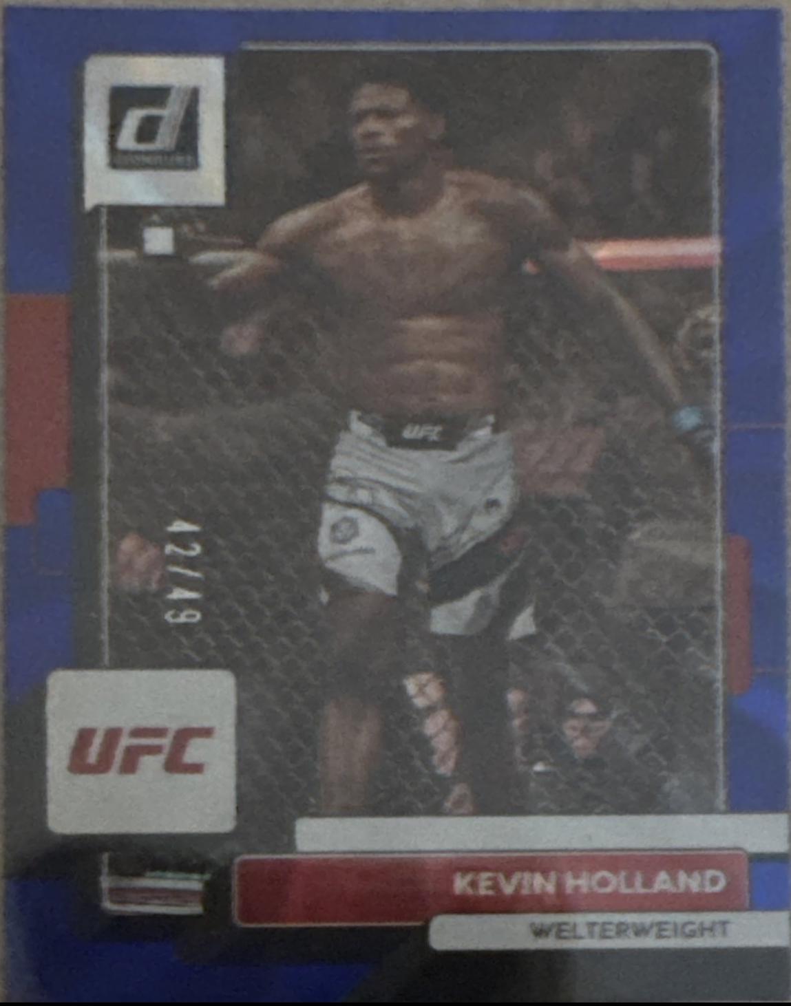 Kevin Holland 2023 Panini Donruss UFC Base #164 Blue Laser