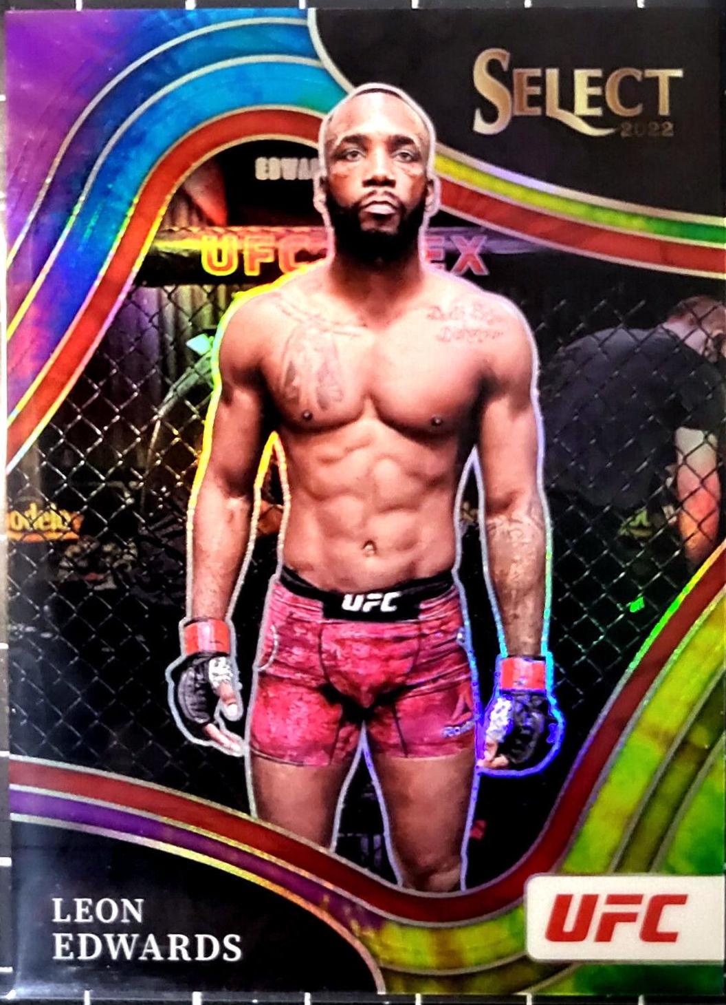 Leon Edwards 2022 Panini Select UFC Octagonside #247 Tie Dye