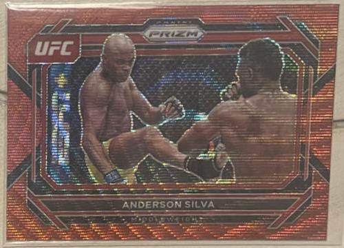 Anderson Silva 2023 Panini Prizm UFC Base #76 Ruby Wave