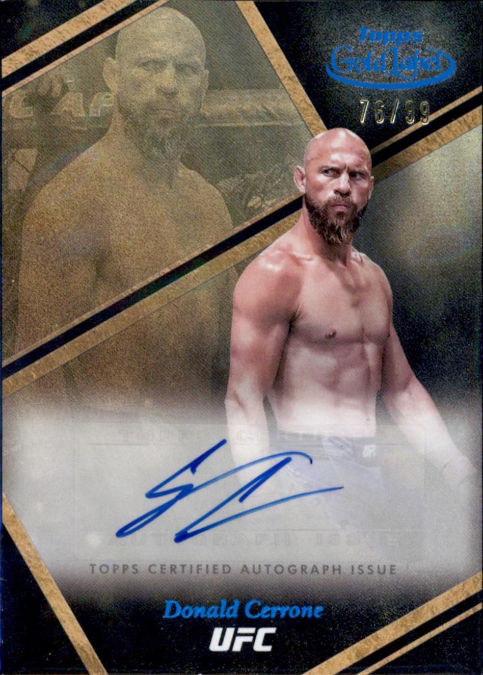 Donald Cerrone 2024 Topps Gold Label UFC Auric Autographs #AUA-DCE Blue