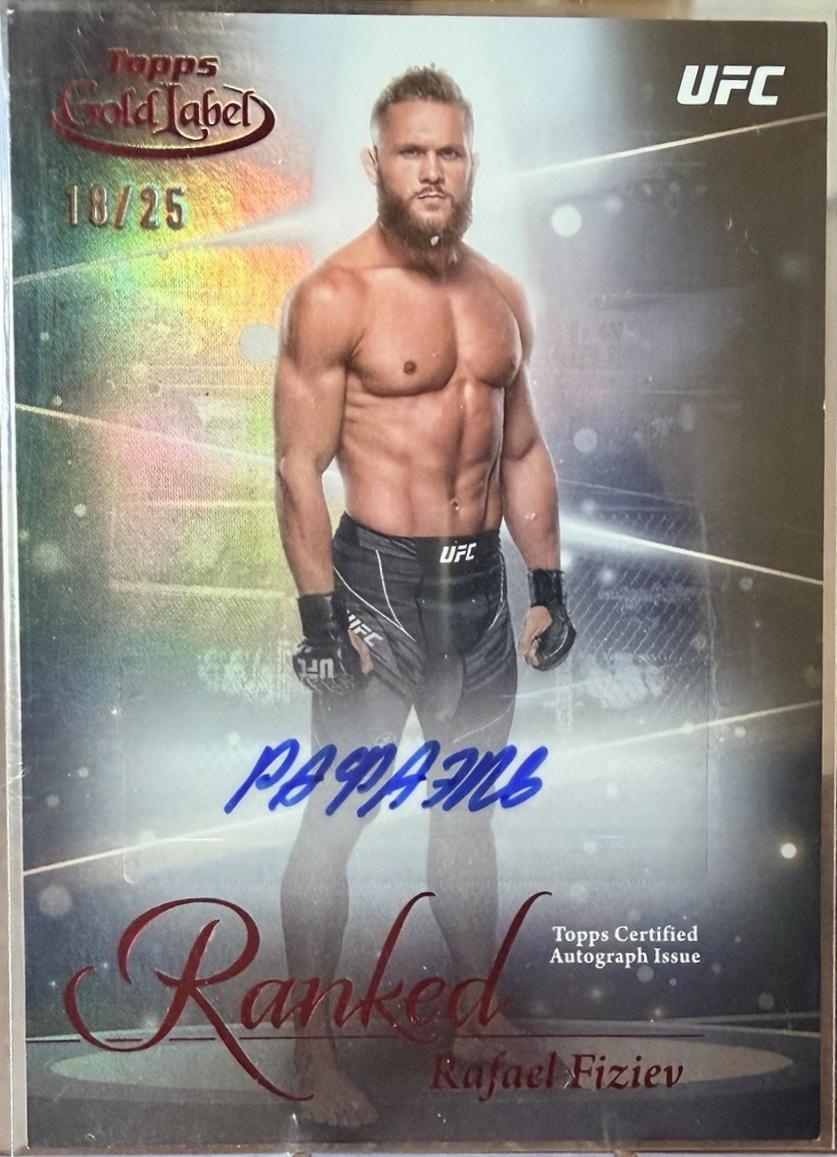Rafael Fiziev 2024 Topps Gold Label UFC Ranked Ink #RIK-RFI Red