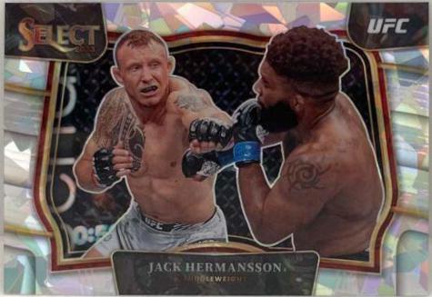 Jack Hermansson 2023 Panini Select UFC Octagonside #290 Cracked Ice