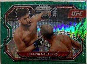 Kelvin Gastelum 2021 Panini Prizm UFC Base #161 Green Pulsar
