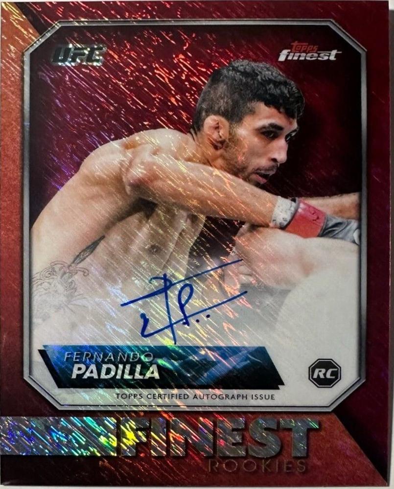 Fernando Padilla 2024 Topps Finest UFC Rookie Finest Autographs #RFA-FP Red Shimmer Refractor