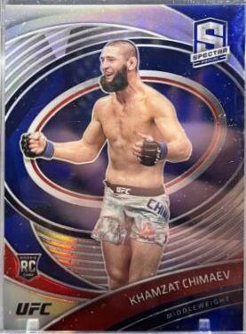 Khamzat Chimaev 2021 Panini Chronicles UFC Base Spectra #293 Blue