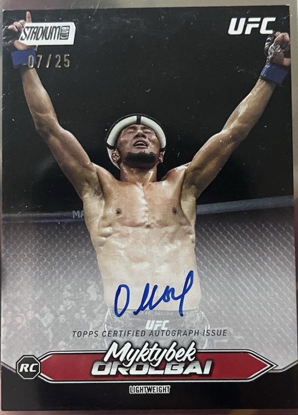 Myktybek Orolbai 2025 Topps Stadium Club UFC Base Autographs #BCA-MOI Black