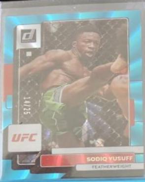 Sodiq Yusuff 2023 Panini Donruss UFC Base #119 Teal Laser