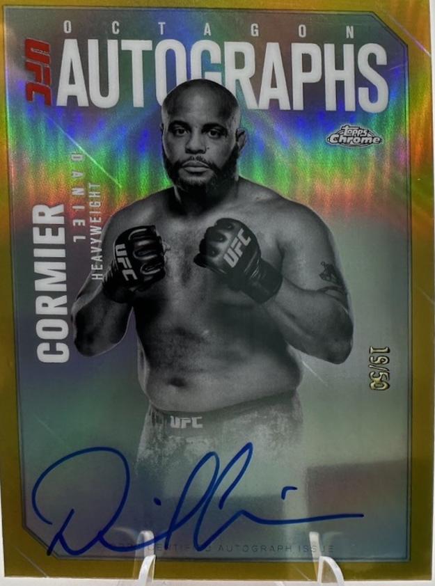Daniel Cormier 2025 Topps Chrome UFC Octagon Legends Autographs #OLA-DC Gold Refractor