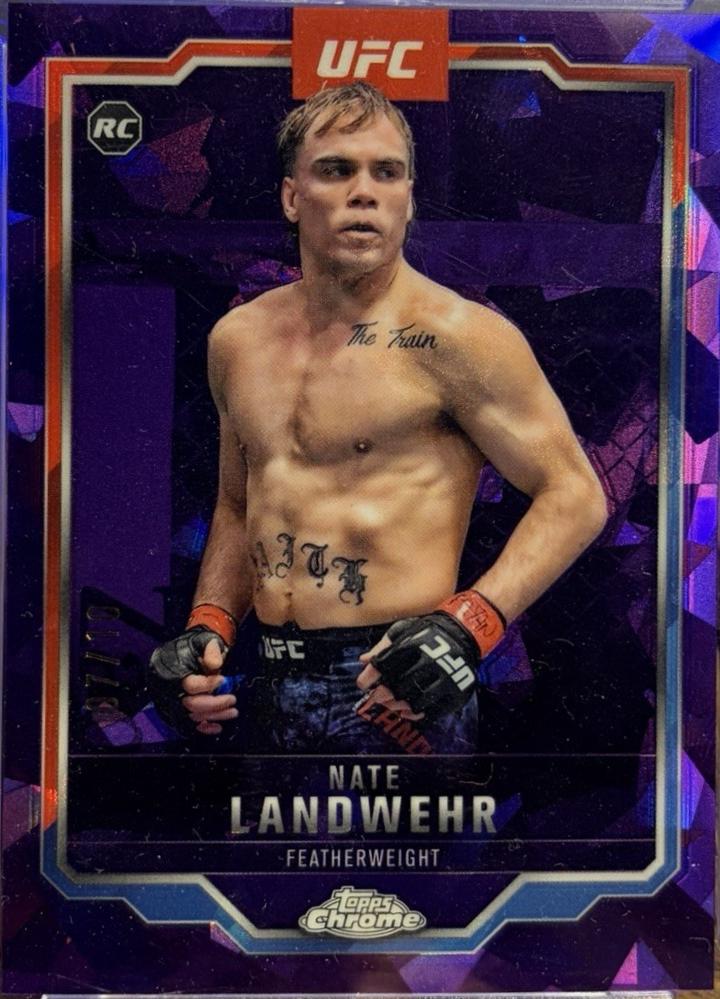 Nate Landwehr 2025 Topps Chrome Sapphire UFC Base Sapphire #85 Purple Sapphire