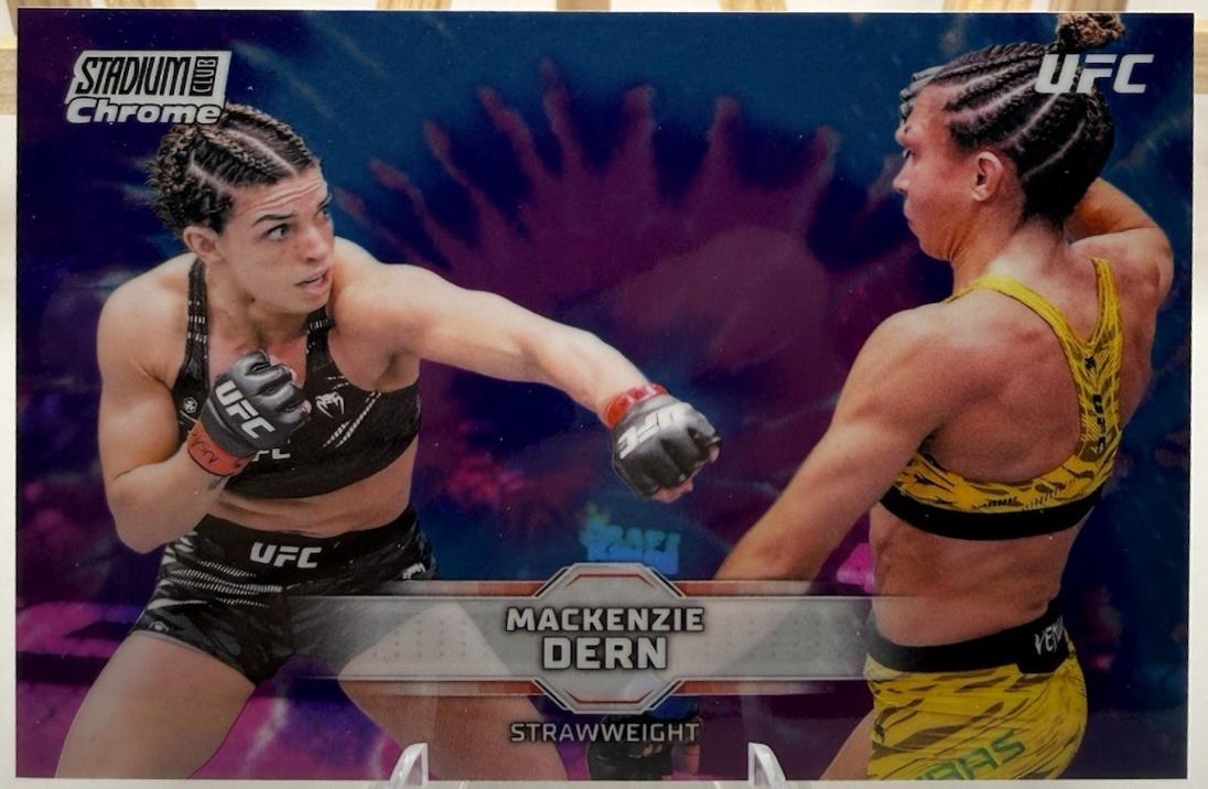 Mackenzie Dern 2026 Topps Stadium Club UFC Chrome Base #CB-1 Tie-Dye Refractor