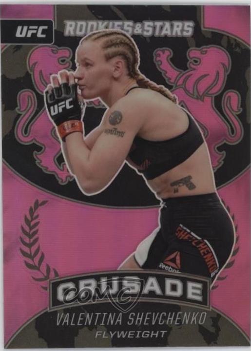 Valentina Shevchenko 2021 Panini Chronicles UFC Base Crusade #239 Pink