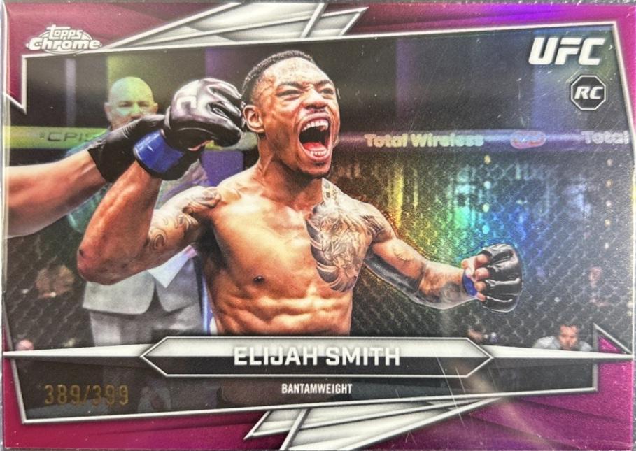 Elijah Smith 2026 Topps Chrome UFC Base #41 Pink Refractor