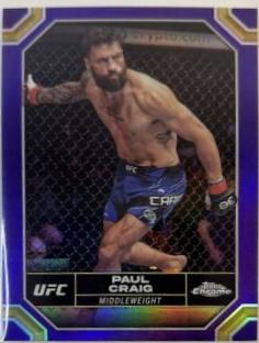 Paul Craig 2024 Topps Chrome UFC Base #153 Purple Refractor