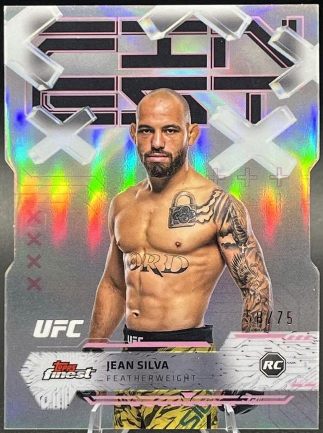 Jean Silva 2025 Topps Finest UFC Base Common #35 Die-Cut Refractor