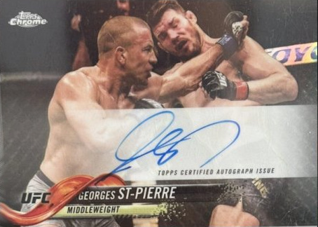 Georges St-Pierre 2018 Topps Chrome UFC Fighter Autographs #FA-SP Red