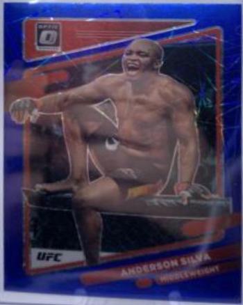 Anderson Silva 2022 Panini Donruss Optic UFC Base #27 Blue Velocity