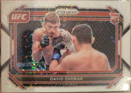 David Dvorak 2023 Panini Prizm UFC Base #70 White Sparkle