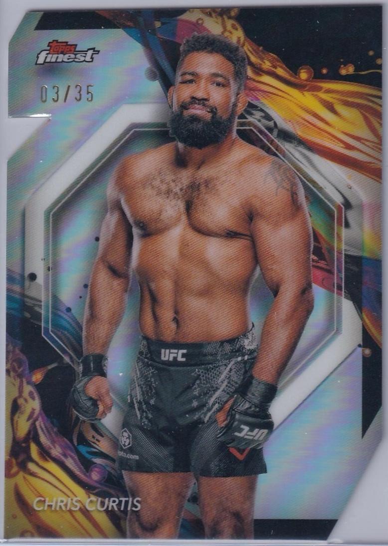 Chris Curtis 2024 Topps Finest UFC Base Uncommon #130 Die-Cut Refractor